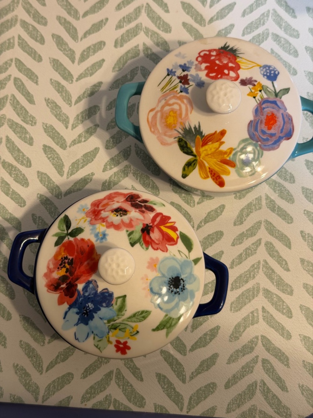 The Pioneer Woman Floral Ceramic Covered Mini Casserole Dishes